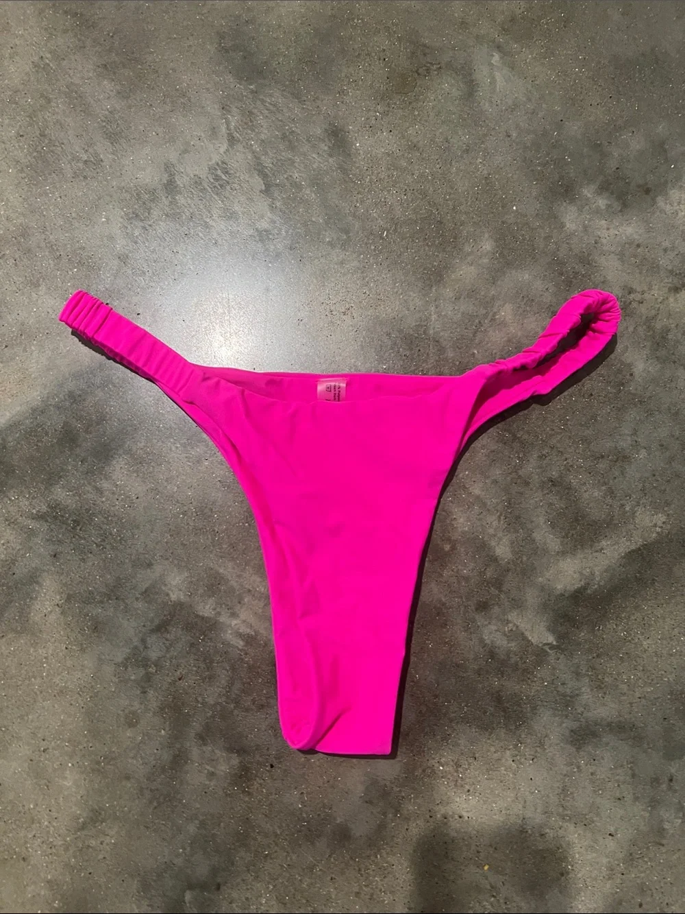 Hot Pink Triangle String Bikini Set